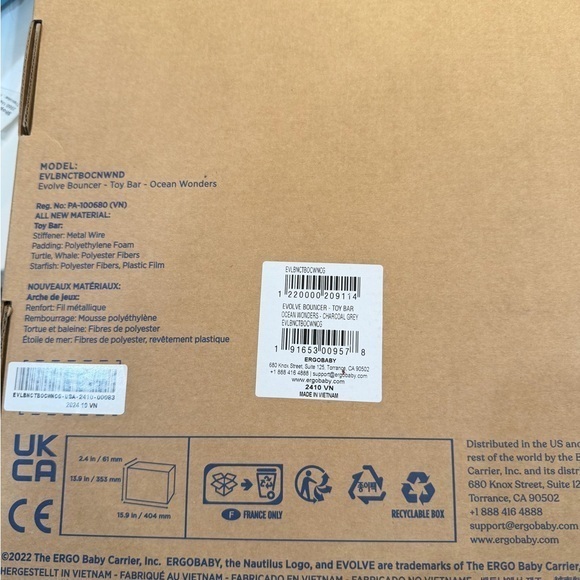 Evolve Bouncer Toy Bar - Charcoal Grey: Ocean Wonders - Picture 6 of 6